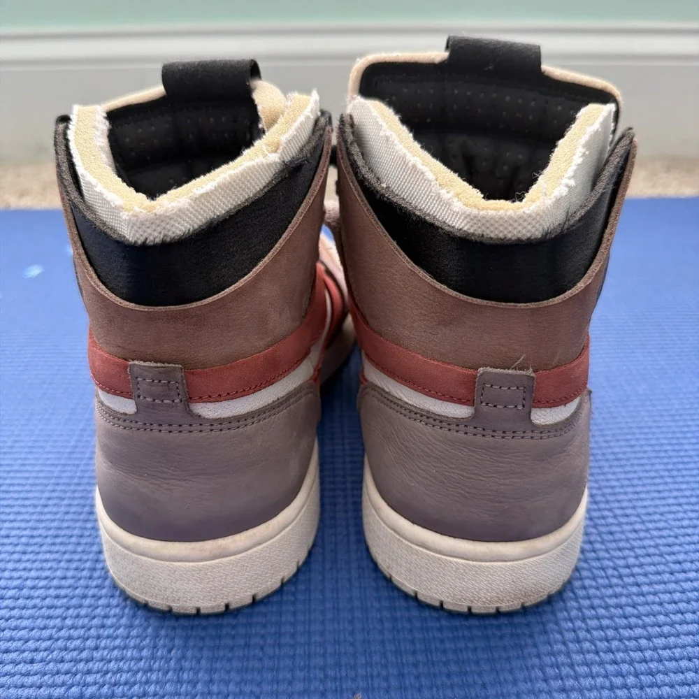 Nike Air Jordan 1 ZOOM AIR High Top Suede Sneakers Brown Tan Sz-US 7 Basketball